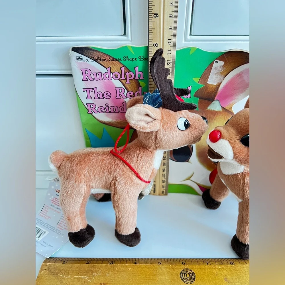 vintage Rudolph The Red-Nosed Reindeer Stuffins limited edition set 90s with tag
